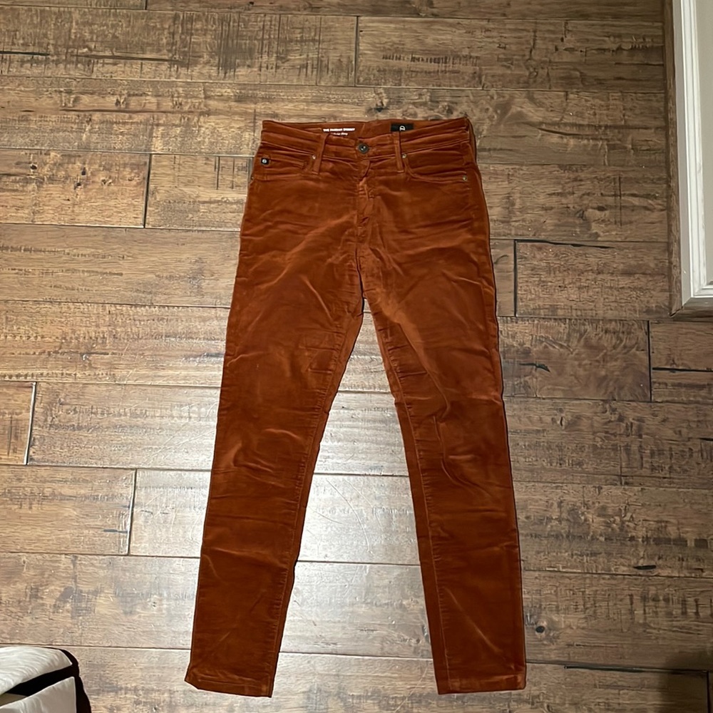 AG Farrah Velvet Skinny Ankle Jeans